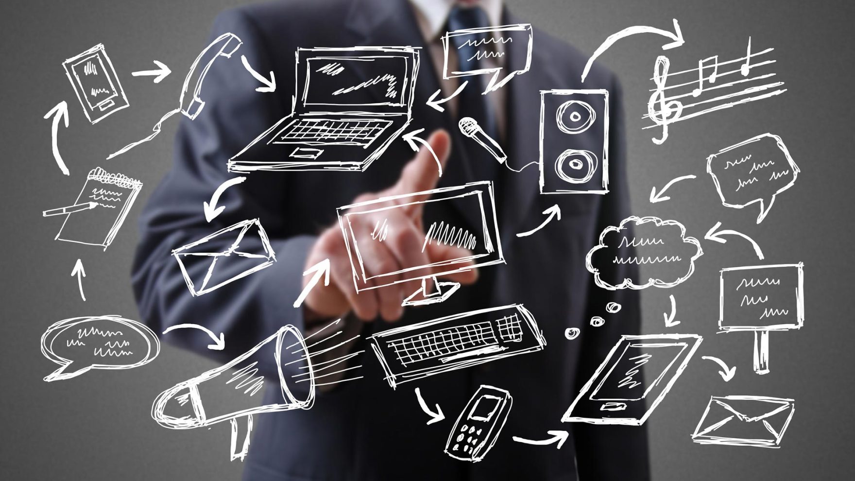 a profession pointing at graphics
